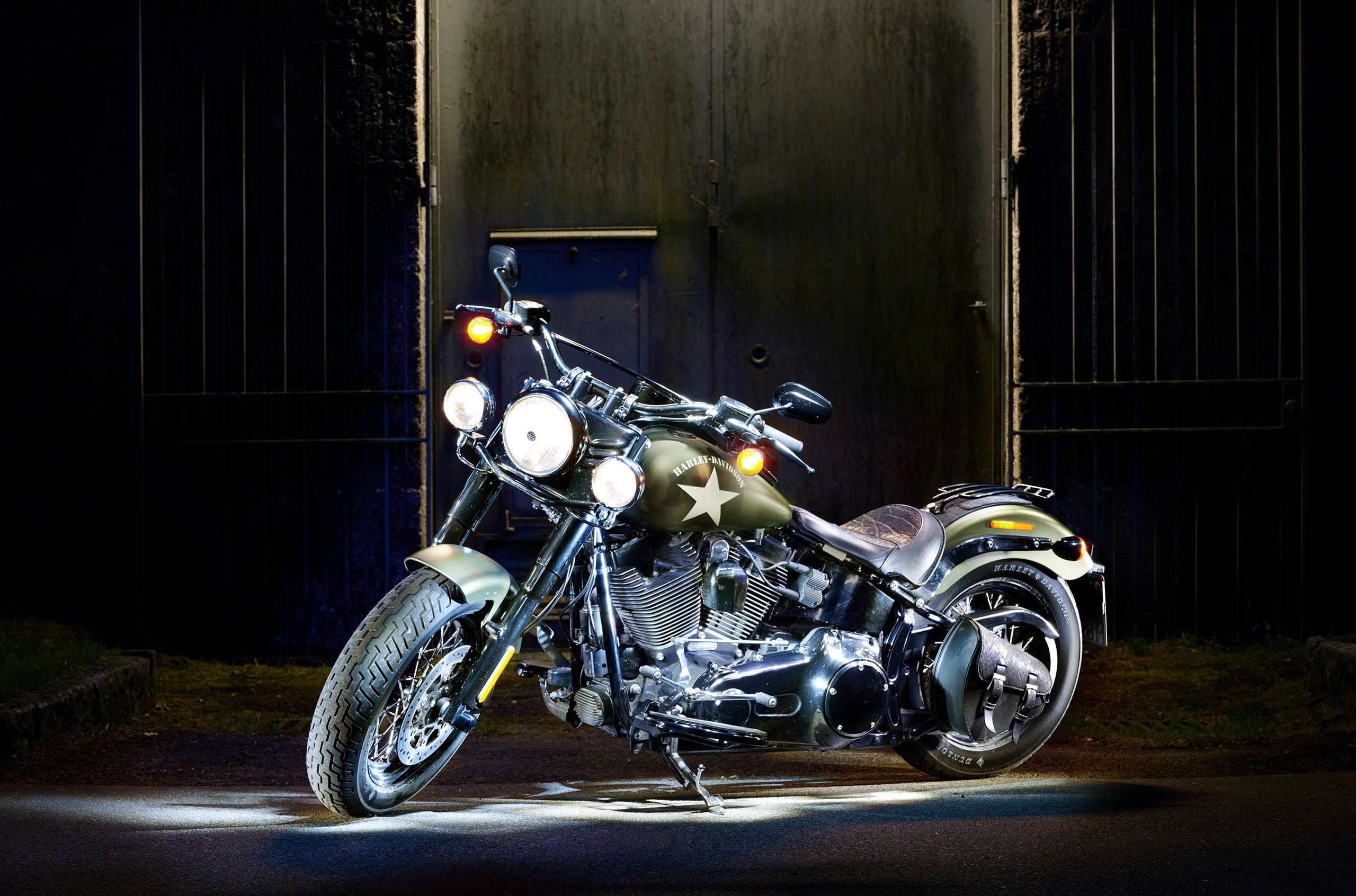 Harley Davidson mit Licht groß Kopie